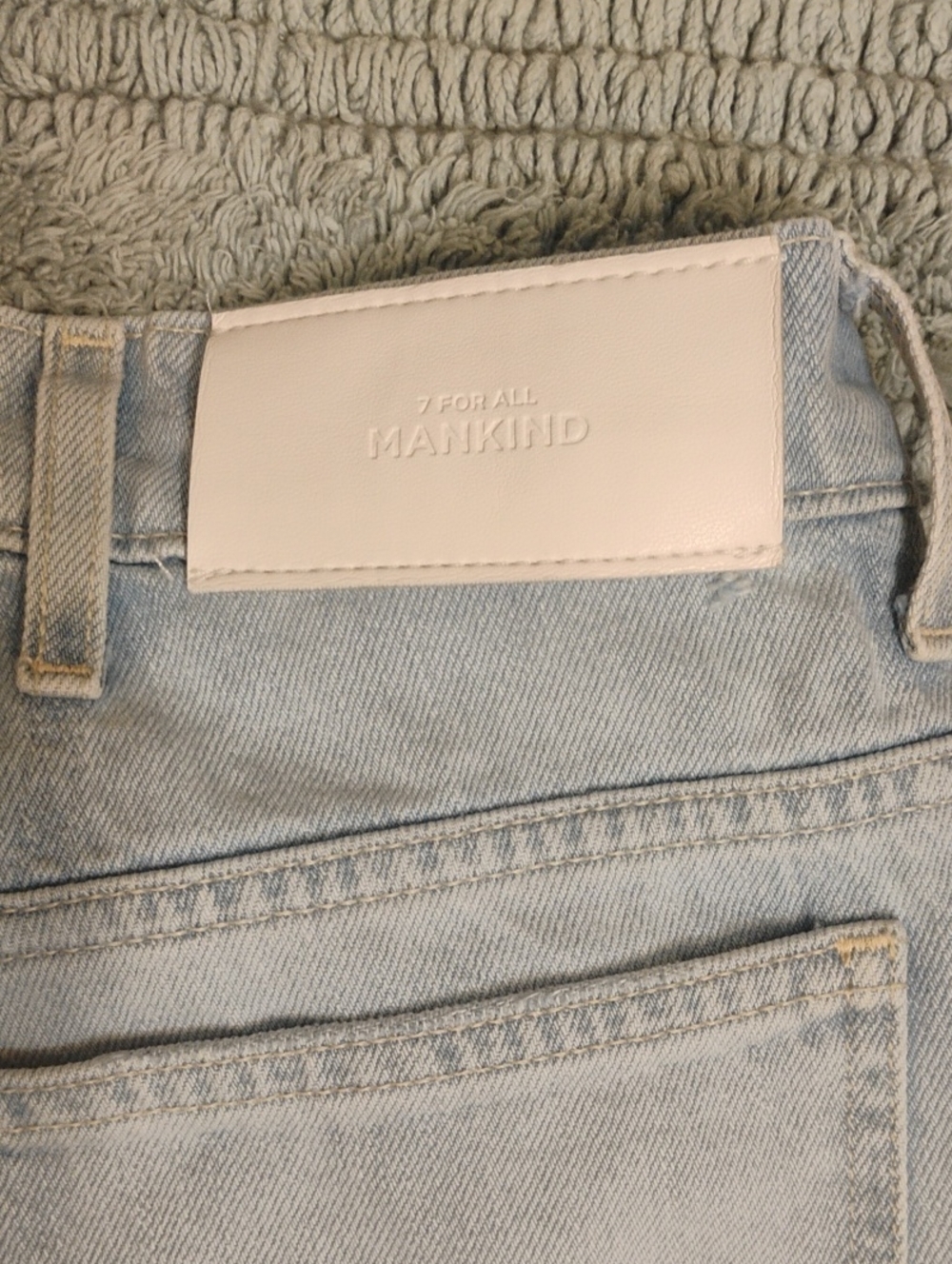 7 For All Mankind Pale Blue Straight Leg Women's Jeans